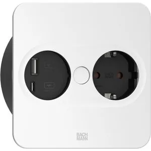 BACHMANN Einbausteckdose Twist 2 mit USB A/C von Bachmann