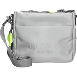 Picard Lucky One Umhängetasche 24 cm silber - zeitlose Eleganz aus strapazierfähigem Nylon, geräumig mit Reißverschluss- und Steckfächern