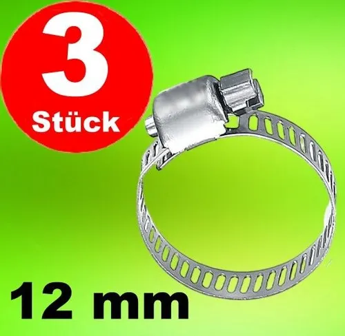 1-40x Schlauchschellen Schelle Set Schlauchklemme 12 15 20 22 25 27 35 40 mm