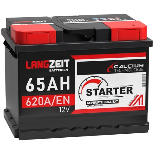 LANGZEIT Autobatterie 12V 65Ah – Hochleistungsbatterie für PKW