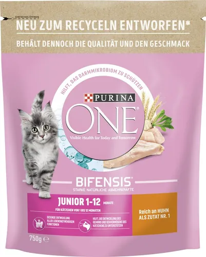 Purina ONE Junior reich an Huhn und Vollkorn-Getreide 750 g