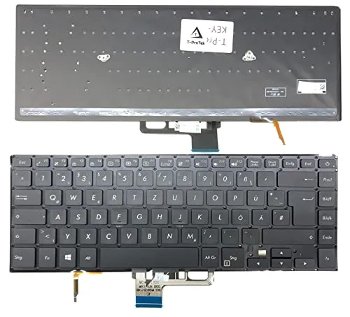 T-ProTek DEUTSCHE - Schwarz Tastatur Keyboard mit Beleuchtung kompatibel für Asus ZenBook Pro 15 UX550