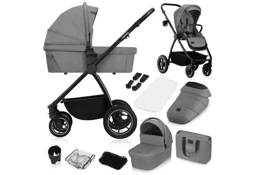LIONELO MERIL 2-in-1 Buggy Kinderwagen in grau von Lionelo