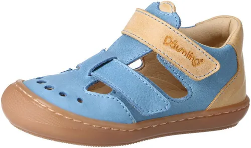 Däumling 070411M45 Halbschuhe - Beige und blaue Babysneakers aus Naturleder, ideal für den Sommer und perfekt für aktive Kinder.