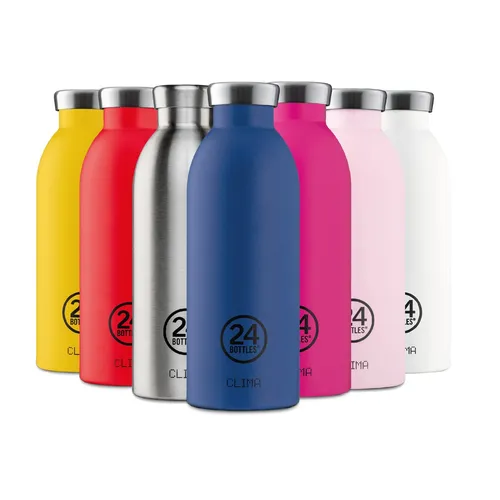 24 Bottles - Clima Bottle 0,5 L - Rustic Deep Blue - Thermobehälter mit doppelter Wand, aus rostfreiem Stahl, auslaufsicher und ideal für warme oder kalte Getränke – perfekt für unterwegs!