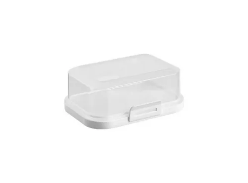 Engelland Butterdose Stapelbare Butter-/Käsedose, Kunststoff, (Vorteils-Set, 1-tlg., mit sicherem Klickverschluss), stapelbar, platzsparend, Ordnung im Kühlschrank, BPA-Frei, Mehrzweck