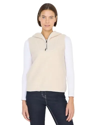 Cecil Damen Teddy Troyer Weste in weiß von CECIL