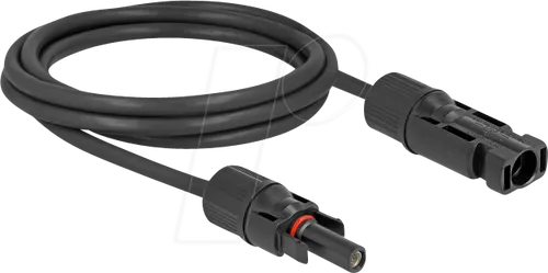 DELOCK 88236 - DL4 Solar Kabel - Stecker/Buchse, Ø 5 mm, 2 m, schwarz