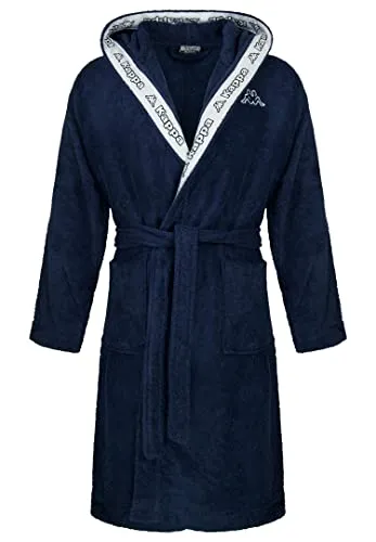 Kappa Bademantel Bathrobe Unisex - Blau aus 100% Baumwolle - Bademäntel in stilvollem Blau, aus 100% Baumwolle für höchsten Komfort und Atmungsaktivität, ideal für entspannte Tage zu Hause.