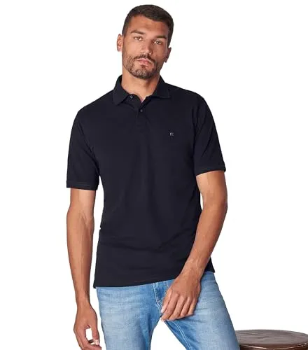 CASAMODA Polo-Shirt Uni - Poloshirt für Herren aus hochwertigem Baumwollmix mit Stretchanteil, sportlichem Design und farblich abgesetzten Knöpfen – perfekt für vielseitige Kombinationen.