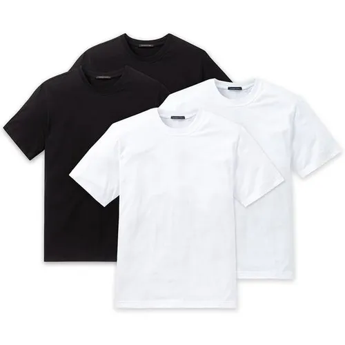 SCHIESSER Herren American T-Shirt 4er Pack - 1/2 Arm, Rundhals - Bequeme, hochwertige Herren T-Shirts im praktischen 4er Pack. Ideal für den Alltag oder sportliche Aktivitäten. Entdecke weitere trendige Sportbekleidung für jeden Anlass bei INTERSPORT.