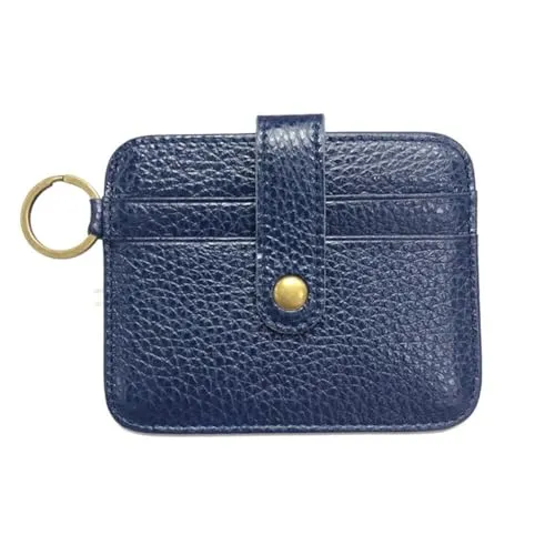 Leisofter Multifunktionale Kartentasche für Männer Leder, Wechselgeldtasche für Frauen, Kreditkartenhüllen für Herren, Mini-Geldbörse, ultradünne Geldbörse mit Schlüsselbund