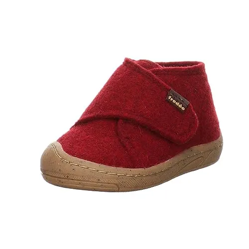 Froddo Jungen Hausschuhe Minni Wooly Barefoot - Flexible Barfußschuhe - Babyschuhe mit extra flexibler Gummisohle und warmem Wolloberteil, perfekt für Freizeit und Komfort.