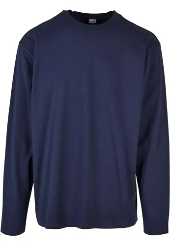 Urban Classics Herren Heavy Oversized Garment Dye Longsleeve T-Shirt, Darkblue - Tops, T-Shirts & Hemden für Herren, lässiger Oversized-Schnitt für maximalen Komfort und modernen Style.