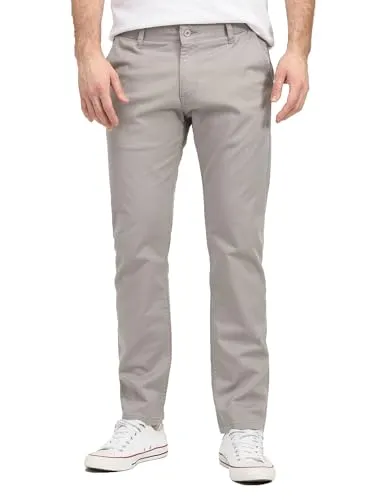 Rock Creek Herren Hose Stretch Chino Basic Sommer Hosen Regular Fit Langehose Stoffhose Sommerhose Männerhose RC-2440 Hellgrau W38 L32