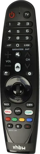 vhbw Fernbedienung Ersatz für LG AN-MR600, AN-MR650, AN-MR18BA, AN-MR19, AKB75375501 für Fernseher, TV - Ersatzfernbedienung