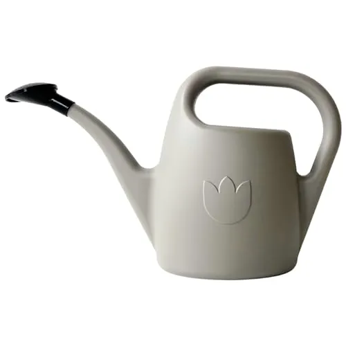 Plastia Gartengießkanne mit dem Brausekopf, 2L - Gießkanne aus Hochwertigem Kunststoff - Handliche Giesskanne für Innen- und Außenbereich - Ideal für Bewässerung für Zimmerpflanzen, Taupe