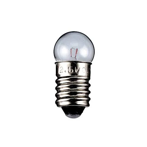 Kugelförmige Lampe E10, 11.5x24mm 12V 0.10A 1.20W