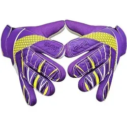 Torwarthandschuhe Kinder Junior Latex Handfläche rutschfest Violett 5