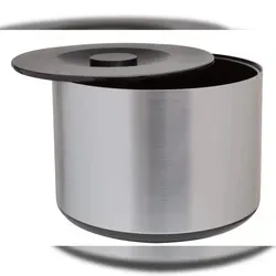 Eiseimer - Alu Effekt (10,0l) - Stylischer Eiseimer mit praktischem Abtropfgitter, ideal für Partys und den Einsatz an Bars oder Pools. Hält Eis länger kühl und verhindert Verwässerung!