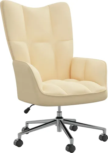 vidaXL Relaxsessel Cremeweiß Samt