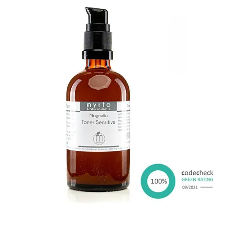 myrto Naturkosmetik Gesichtsfluid Bio Magnolia Toner Sensitive - für empfindliche Mischhaut, mit Hyaluron, gegen unreine Haut, lindert Hautreizungen & Rötungen