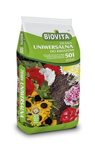 BIOVITA Universelle Blumenerde für alle Zimmerpflanzen mit 4-Wochen-Dünger 50L – Optimale Pflanzenerde für gesundes und kräftiges Wachstum Ihrer Pflanzen