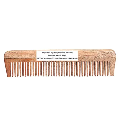 SVATV Handgefertigter NEEM WOOD Kamm zum Entwirren des Haarkamms f�r dickes, lockiges und welliges Haar, nicht statisch und umweltfreundlich N-42