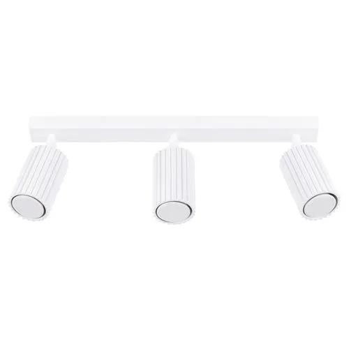 SOLLUX lighting Deckenlampe 3-flammig Aluminium - Moderne Deckenleuchte aus Aluminium, ideal für elegante Ausleuchtung in Fluren, Küchen oder Wohnzimmer. Energieeffizient mit GU10 LED bis 10 W, schützt IP20 für sichere Nutzung.
