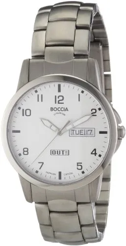 Boccia Herren-Armbanduhr Titan 604-09 - Elegante Armbanduhr für Herren aus Titan mit kratzfestem Saphirglas, ideal für jeden Anlass und besonders leicht im Tragekomfort.