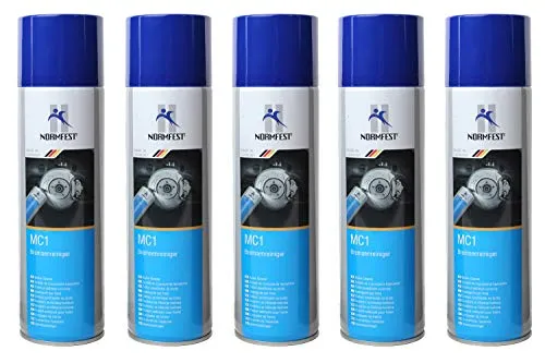 5x Normfest MC1 Bremsenreiniger Spray Entfetter Aerosol Inhalt je 500ml, gesamt 2500 ml)