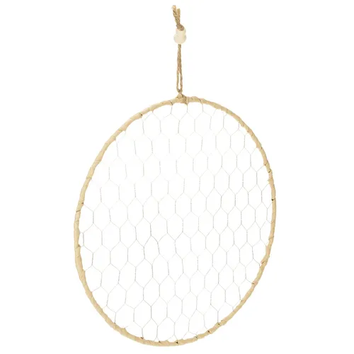 Dekoring Metall mit Raffia für Boho-Dekoration, 4 Stück - Vielseitige Dekoration für jeden Anlass: 4-teiliges Set mit natürlichen Materialien. Ideal für kreative Projekte und stilvolle Arrangements.