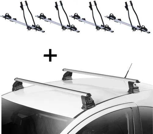 4x Fahrradträger SAGITTAR + Dachträger VDP EVO ALU für Mercedes Citan (W415) - Komplettset mit 4x Fahrradträger und Dachträger für den Mercedes Citan (W415) ab 2012. Ideal für den sicheren Transport von bis zu 4 Fahrrädern, inklusive einfacher Montage und vielseitiger Einsatzmöglichkeiten.