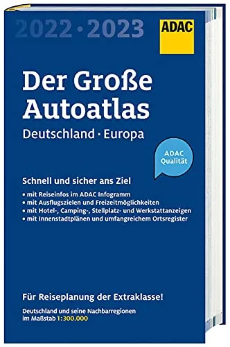 Produktbild ADAC Der Große Autoatlas 2022/2023 Deutschland und seine Nachbarregionen 1:300 000: mit Europa 1:750.000 (ADAC Atlas)