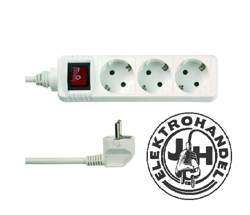 REV 051231555 Steckdosenleiste 3-fach mit Schalter 5m weiß