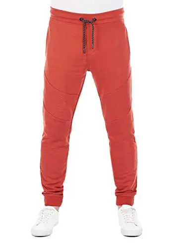 riverso Herren Jogginghose RIVVito Regular Fit - Sportliche Trainingshose aus pflegeleichter Baumwollmischung, ideal für Freizeit und Sport, in rustikaler Farbe Rusty Ochre Red, Größe XXL, mit krempelbarem Beinabschluss.