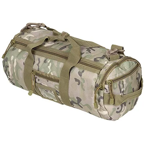 MFH Einsatztasche, rund, MOLLE (Operation-camo) - Rucksack-Zusatztasche mit 12 Litern Volumen, ideal für Einsatzkräfte. Mit MOLLE-System, verstellbarem Schultergurt und mehreren Taschen für optimale Organisation.