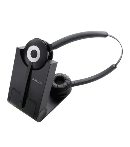 Jabra Pro 920 Duo DECT Headset mit Ladestation - Schnurlos, HD Voice und bis zu 120m Reichweite für optimale Gesprächsqualität im Büro