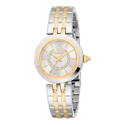 Just Cavalli Damen Analog Quarz Uhr mit Edelstahl Armband JC1L314M0085