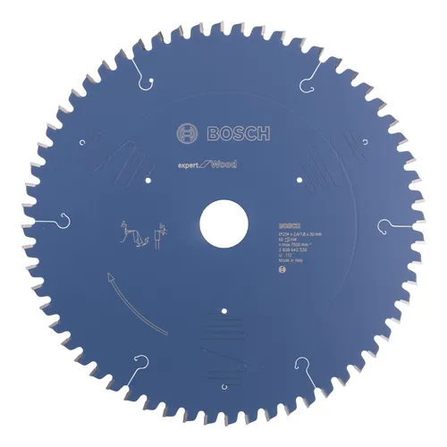 Bosch Professional Kreissägeblatt Expert for Wood 254mm - Hochwertiges Kreissägeblatt für Holz, Ø 254mm mit 60 Zähnen. Ideal für präzise Schnitte und lange Lebensdauer, kompatibel mit vielen Kreissägen.