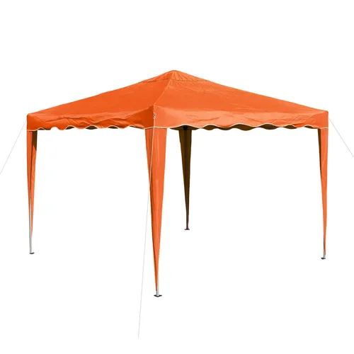 Metall Faltpavillon 3x3 Meter Orange von DEMA