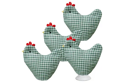 matches21 HOME & HOBBY Eierbecher, (4-tlg), Lustige Vintage Ei-Wärmer als Esstisch Frühlingsdeko Osterdeko