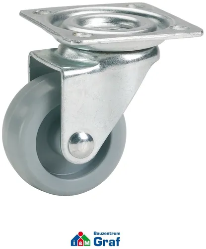 Dörner + Helmer Möbel-Lenkrolle Ø45mm Kunststoffrad, Stahlblech verzinkt #830725