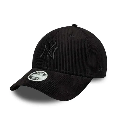 New Era 9Forty Damen Cap - KORD New York Yankees schwarz - Stylische 9Forty Strapback Corduroy Baseball Cap für Damen, perfekt für sportliche Looks und einen trendigen Style.