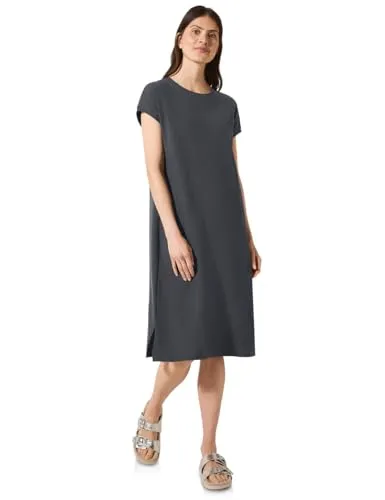 Cecil Solid Jacquard Dress Volcanic Grey L in grau von CECIL