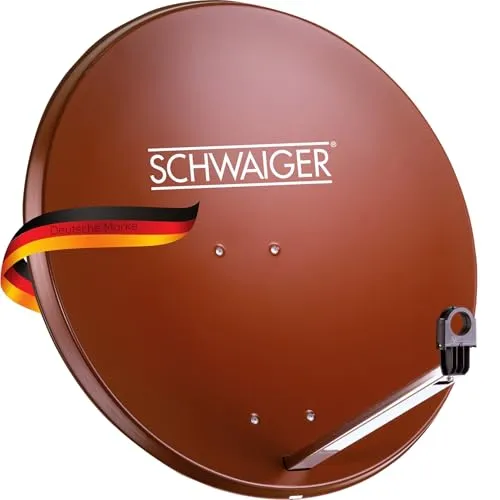 Schwaiger 714173 SAT-Antenne (75 cm, Stahl, ziegelrot) von Schwaiger