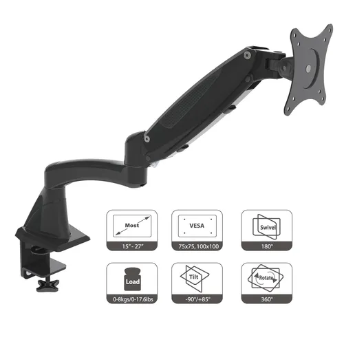 GM112F B Monitorarm Tischhalterung für 27 Zoll Bildschirm
