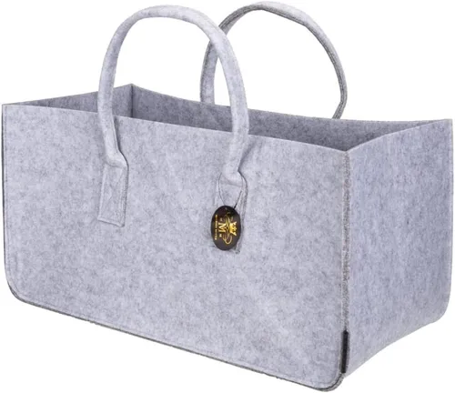 Rubberneck Allzweck Filztasche Filz Einkaufskorb 50x25x25cm 30L Hellgrau Neu