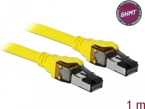 DeLOCK 86581, 1 m, Cat8.1, S/FTP (S-STP), RJ-45, RJ-45, Gelb