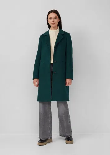 s.Oliver Wintermantel Wollmix mit Reverskragen - Eleganter und funktionaler Outdoor-Mantel aus hochwertigem Wollmix, warm und stilvoll. Ideal für kühle Tage, ausgestattet mit praktischen Taschen für zusätzlichen Komfort.